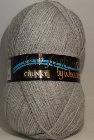 New Fashion Chunky Yarn 10 x 100g Balls Silver Cloud